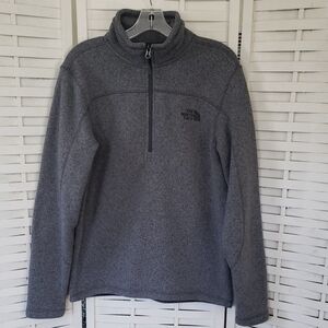 The North Face Charcoal Quarter-Zip Fleece Mens Sweater Size M